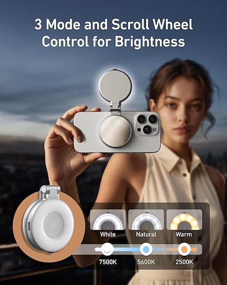 TELESIN Magnetic Selfie Ring Light