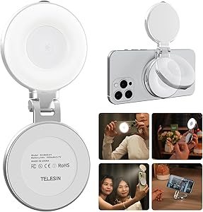 TELESIN Magnetic Selfie Ring Light
